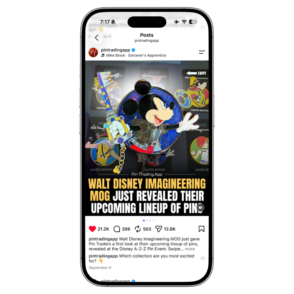 Pin Trading App post